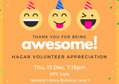 HAGAR Volunteer Appreciation 2018